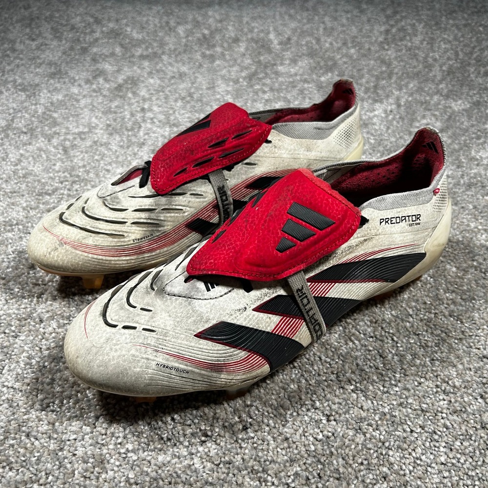 Adidas Predator Elite FT FG Soccer Cleats White Red Black ID8968 Mens 8.5 - Picture 2 of 9